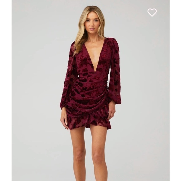 For Love And Lemons Dresses & Skirts - For love and lemons Penelope red velvet dress